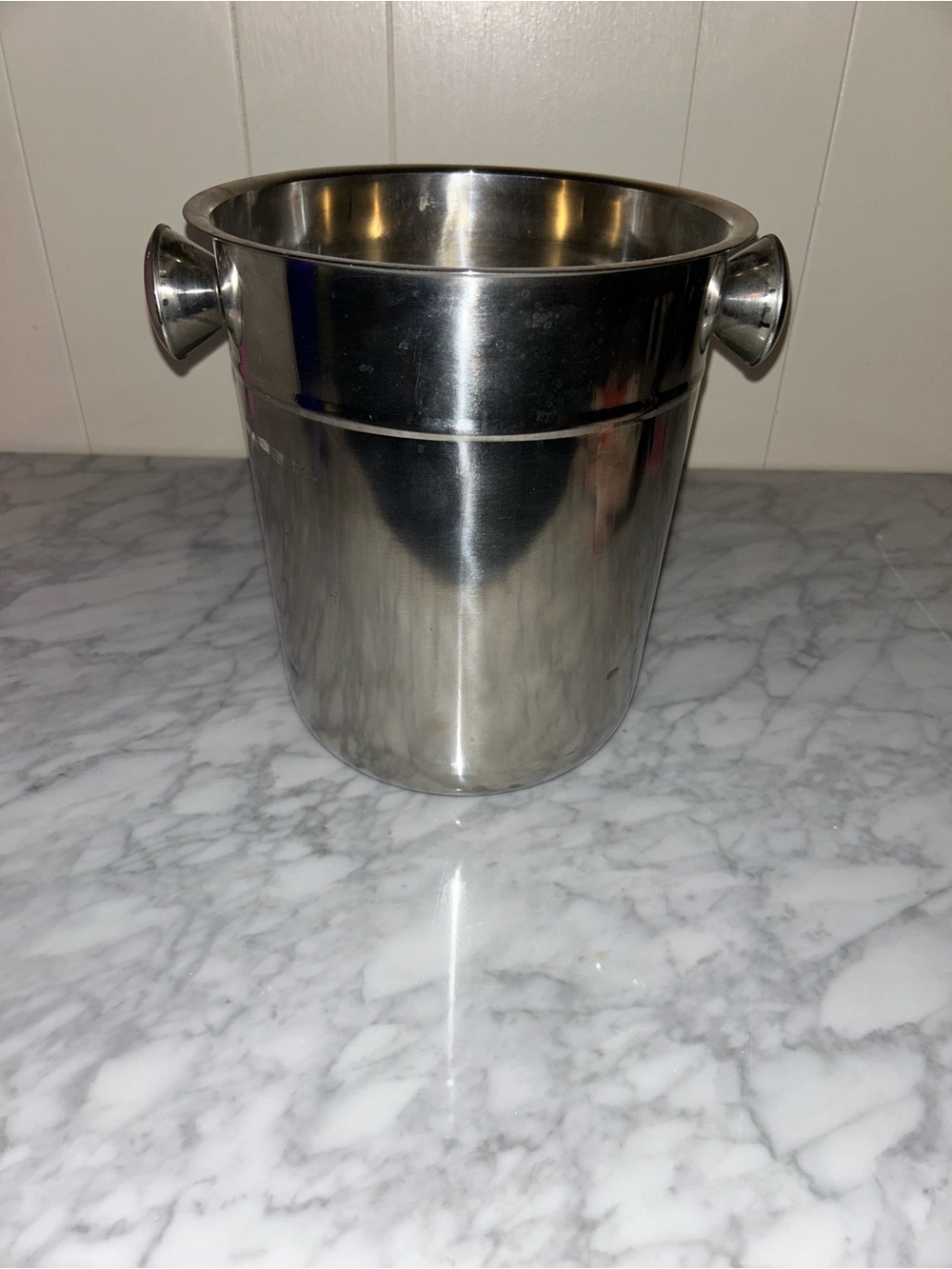Stainless Steel Ice Bucket with Side Handles - Silver